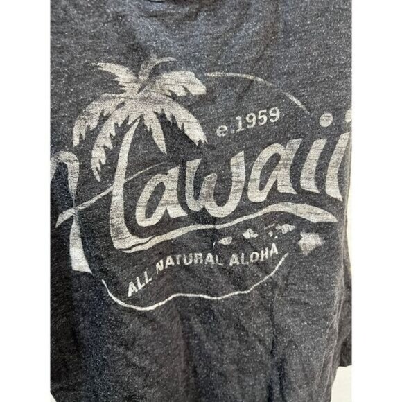 Racerback Tee Hawaii Palms Gray Juniors Large - Picture 3 of 4